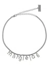 Mm6 Maison Margiela Pendant Logo Necklace In Silver
