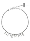 Mm6 Maison Margiela Pendant Logo Necklace In Metallic