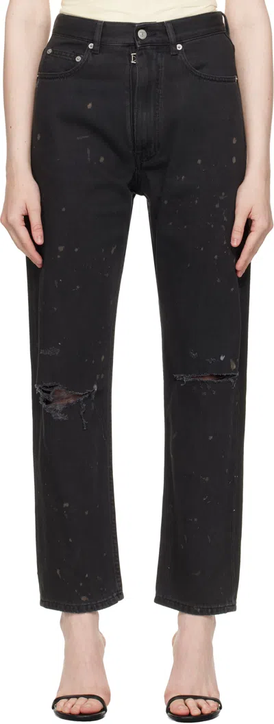 Mm6 Maison Margiela Black 5 Pockets Jeans