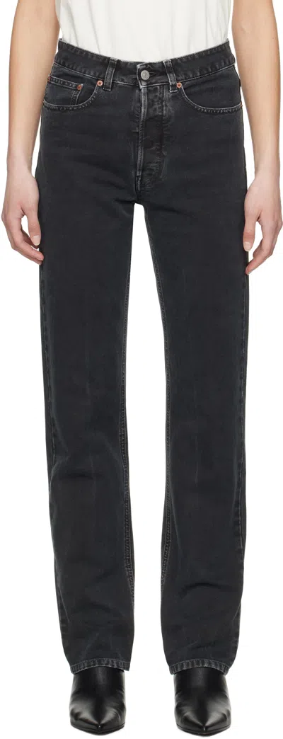 Mm6 Maison Margiela Black 5 Pockets Jeans In 900 Black