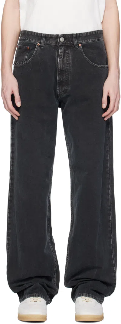 Mm6 Maison Margiela Black 5 Pockets Jeans In 900 Black
