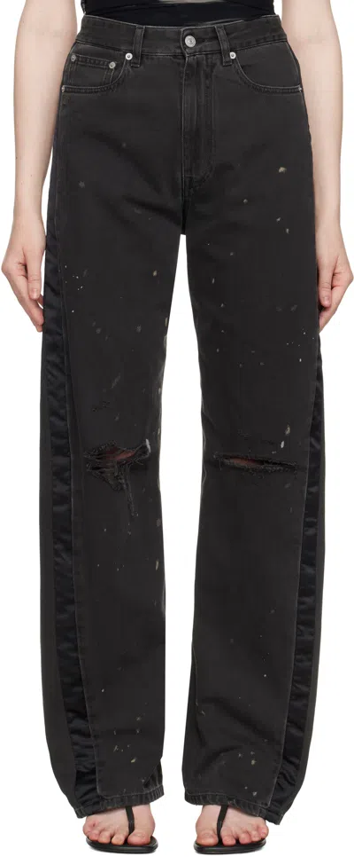Mm6 Maison Margiela Black 5 Pockets Jeans In 963 Black