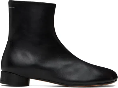 Mm6 Maison Margiela Black Anatomic Ankle Boot In T8013 Black