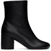 Mm6 Maison Margiela Mm6 By Maison Margiela Black Leather Ankle Booties In Black