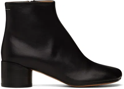 MM6 MAISON MARGIELA BLACK ANATOMIC ANKLE BOOTS