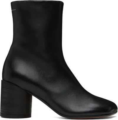 MM6 MAISON MARGIELA BLACK ANATOMIC ANKLE BOOTS
