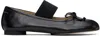 Mm6 Maison Margiela Smooth Leather Anatomical Ballerina In T8013 Black