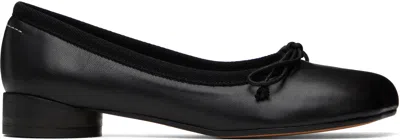 MM6 MAISON MARGIELA BLACK ANATOMIC CLASSIC BALLERINA FLATS