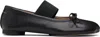 Mm6 Maison Margiela Black Anatomic Numeric Ballerina Flats In Black