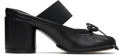 Mm6 Maison Margiela Black Anatomic Numeric Heeled Sandals
