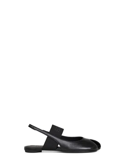 Mm6 Maison Margiela Logo Detailed Open-toe Slingback Sandals In Black