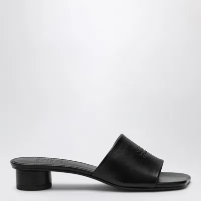 Mm6 Maison Margiela Black Anatomic Sandals With Low Heel
