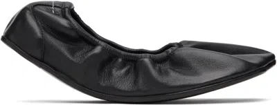 Mm6 Maison Margiela Delicate Flat Shoes With Ovine In Black
