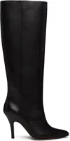 Mm6 Maison Margiela Black Architype Knee High Tall Boots In Black