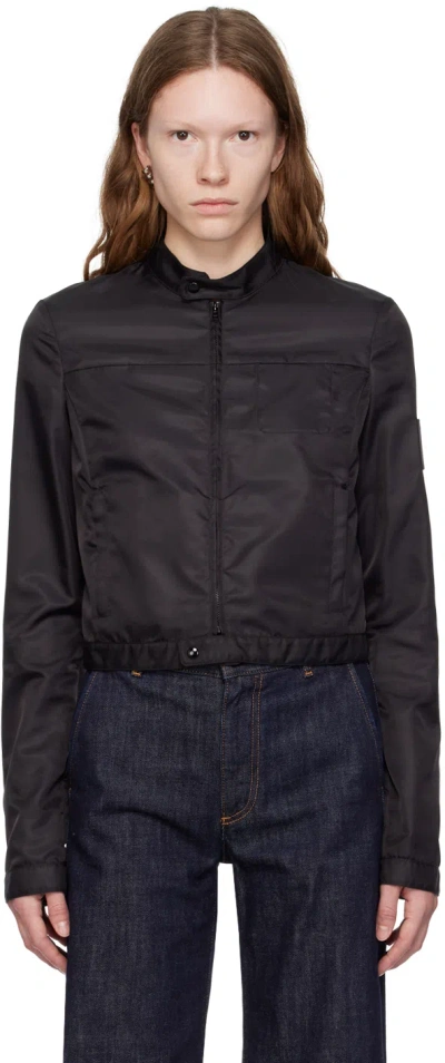 Mm6 Maison Margiela Logo-patch Cropped Jacket In 900