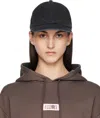 Mm6 Maison Margiela Black Baseball Cap In 899 Washed Black