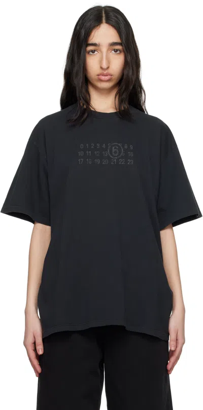 MM6 MAISON MARGIELA BLACK BASIC JERSEY T-SHIRT