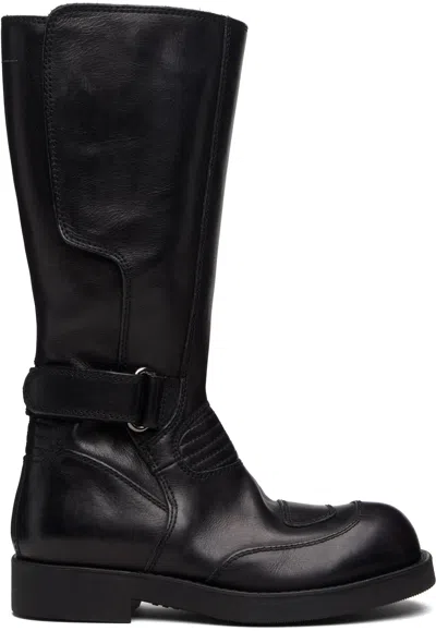 Mm6 Maison Margiela Black Biker Boots