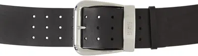 Mm6 Maison Margiela Black Buckle Belt In T8013 Black