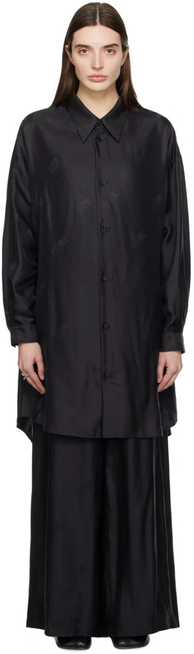 Mm6 Maison Margiela Black Button-up Dress In 900j Black