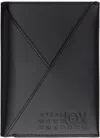 Mm6 Maison Margiela Black Calfskin Passport Holder In T8013 Black