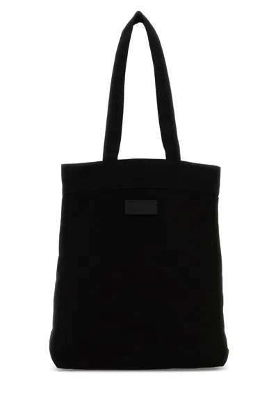 Mm6 Maison Margiela Black Canvas Shopping Bag
