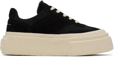 Mm6 Maison Margiela Black Chunky Gambetta Sneakers In T8013 Black