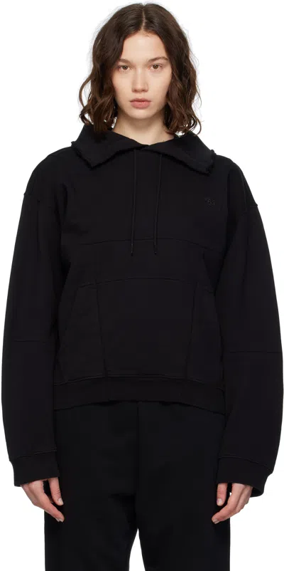 Mm6 Maison Margiela Black Collared Sweatshirt