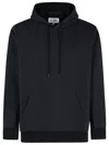 Mm6 Maison Margiela Black Cotton Blend Sweatshirt In Black