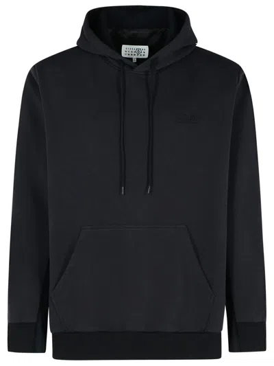 MM6 MAISON MARGIELA MM6 MAISON MARGIELA BLACK COTTON BLEND SWEATSHIRT