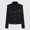 MM6 MAISON MARGIELA MM6 MAISON MARGIELA BLACK COTTON DENIM JACKET