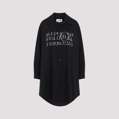 MM6 MAISON MARGIELA BLACK COTTON DRESS