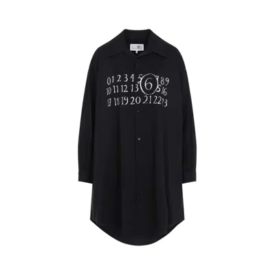 MM6 MAISON MARGIELA BLACK COTTON DRESS