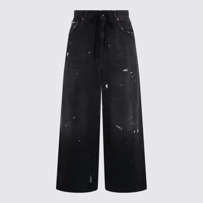 Mm6 Maison Margiela Black Cotton Jeans