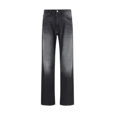 Mm6 Maison Margiela Mm6 By Maison Margiela Washed Straight-leg Denim Jeans In Gray