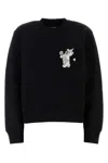 Mm6 Maison Margiela Crew Neck Sweatshirt With Bear And Number Patches