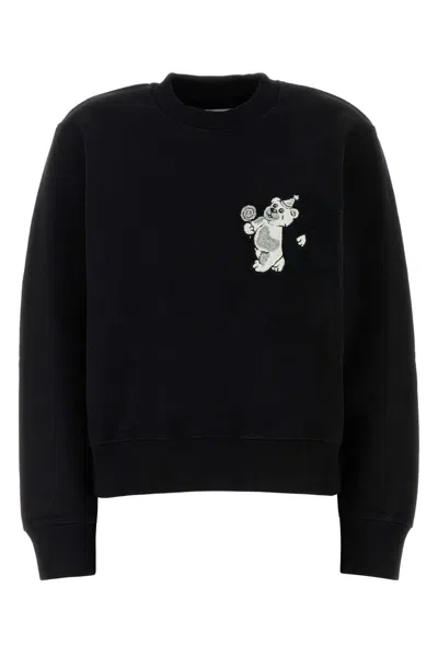 MM6 MAISON MARGIELA MM6 MAISON MARGIELA BLACK COTTON SWEATSHIRT