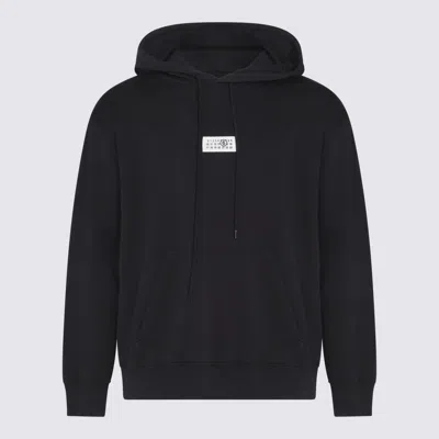 Mm6 Maison Margiela Black Cotton Sweatshirt In Washedblack