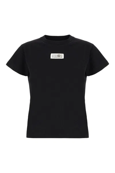 Mm6 Maison Margiela Black Cotton T-shirt