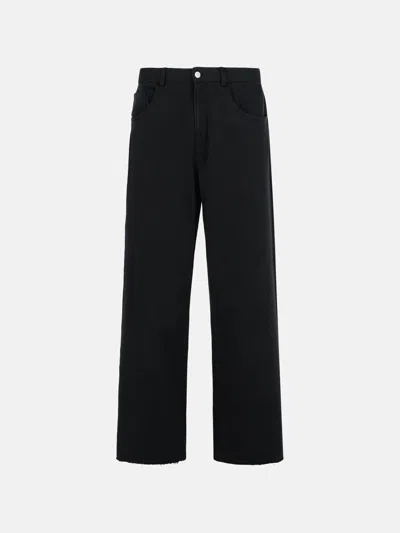 Mm6 Maison Margiela Black Cotton Track Pants