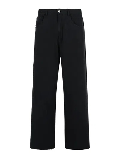 Mm6 Maison Margiela Black Cotton Track Pants