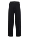 Mm6 Maison Margiela Black Jersey Five-pocket Trousers In Black