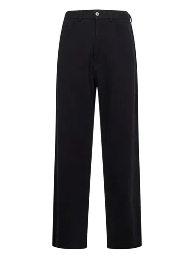 MM6 MAISON MARGIELA BLACK COTTON TROUSERS