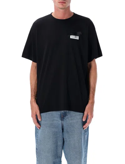 Mm6 Maison Margiela Mm6 By Maison Margiela Oversized T-shirt With Contrasting Pocket Detail In Black