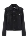 Mm6 Maison Margiela Mm6 By Maison Margiela Fabric Sleeves Black Denim Jacket