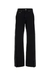 Mm6 Maison Margiela Wide Leg Five-pocket Trousers In Black