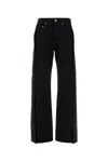 Mm6 Maison Margiela Wide Leg Five-pocket Trousers In Black