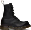 Mm6 Maison Margiela Black Dr. Martens Edition 10 Eye Twisted And Reimagined 85 Las Boots In H6851 Black/black