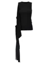 Mm6 Maison Margiela Draped Top In Black