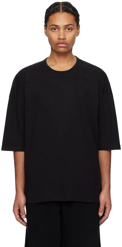 Mm6 Maison Margiela Black Dropped Shoulder T-shirt In 900 Black